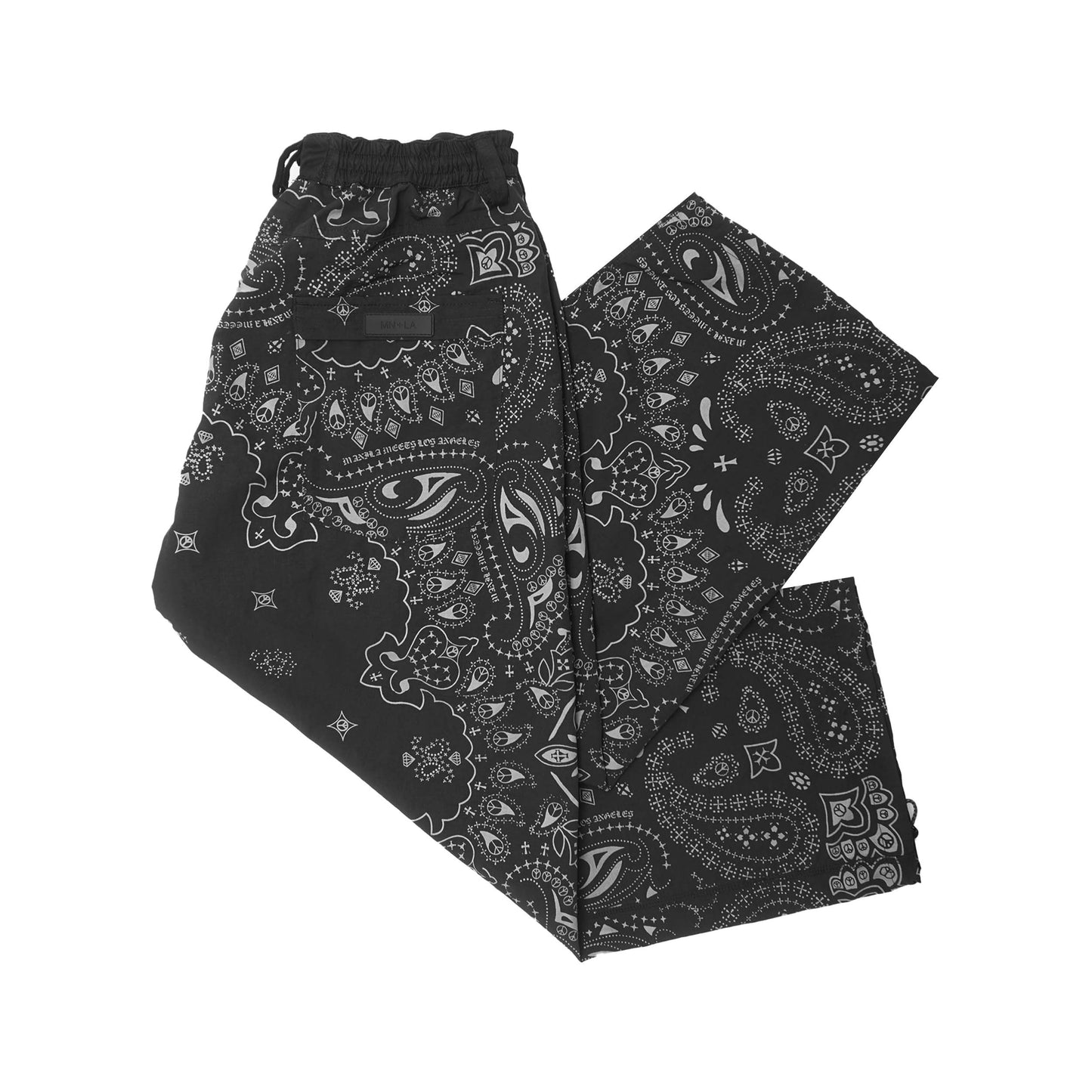 "PEACE PAISLEY" PHAT PANTS IN ANTHRACITE