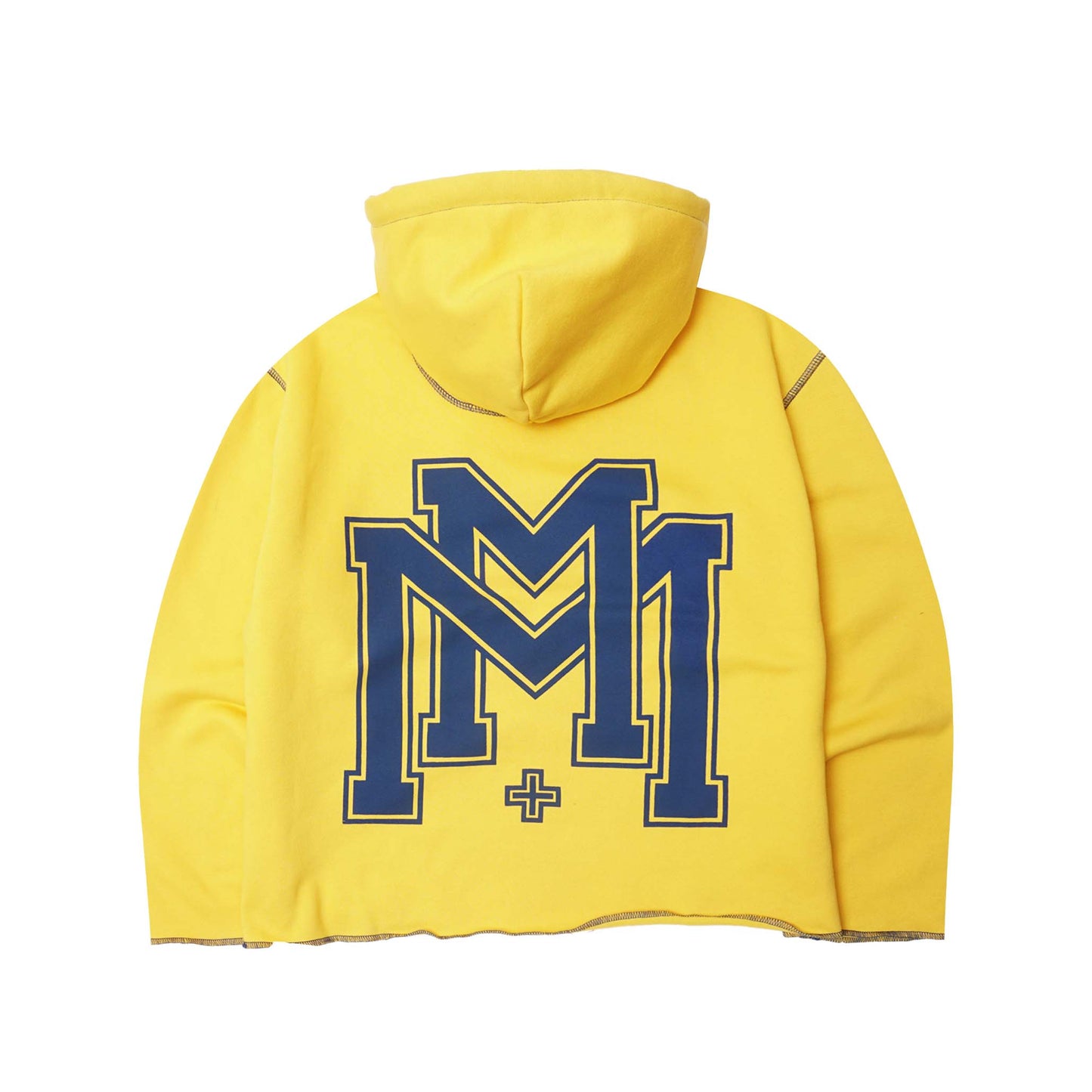 "M'$ UNIVERSITY V2" CUTOFF HOODIE IN CANARY YELLOW