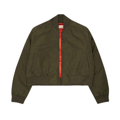 FEMME FLIGHT JACKET IN OLIVE