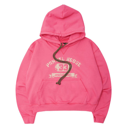 "PORTAL HOUSE 33" HOODIE IN STATIC PINK