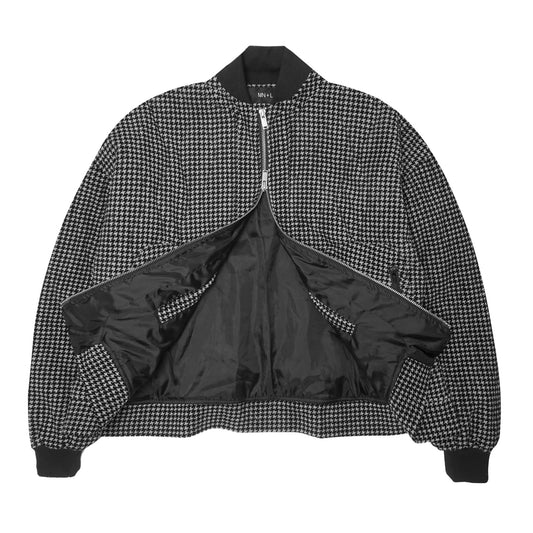 "FLOW" BOMBER JACKET IN HOUNDSTOOTH