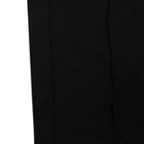WAFFLE WEAVE PLEATED WIDE PANTS IN CAVIAR