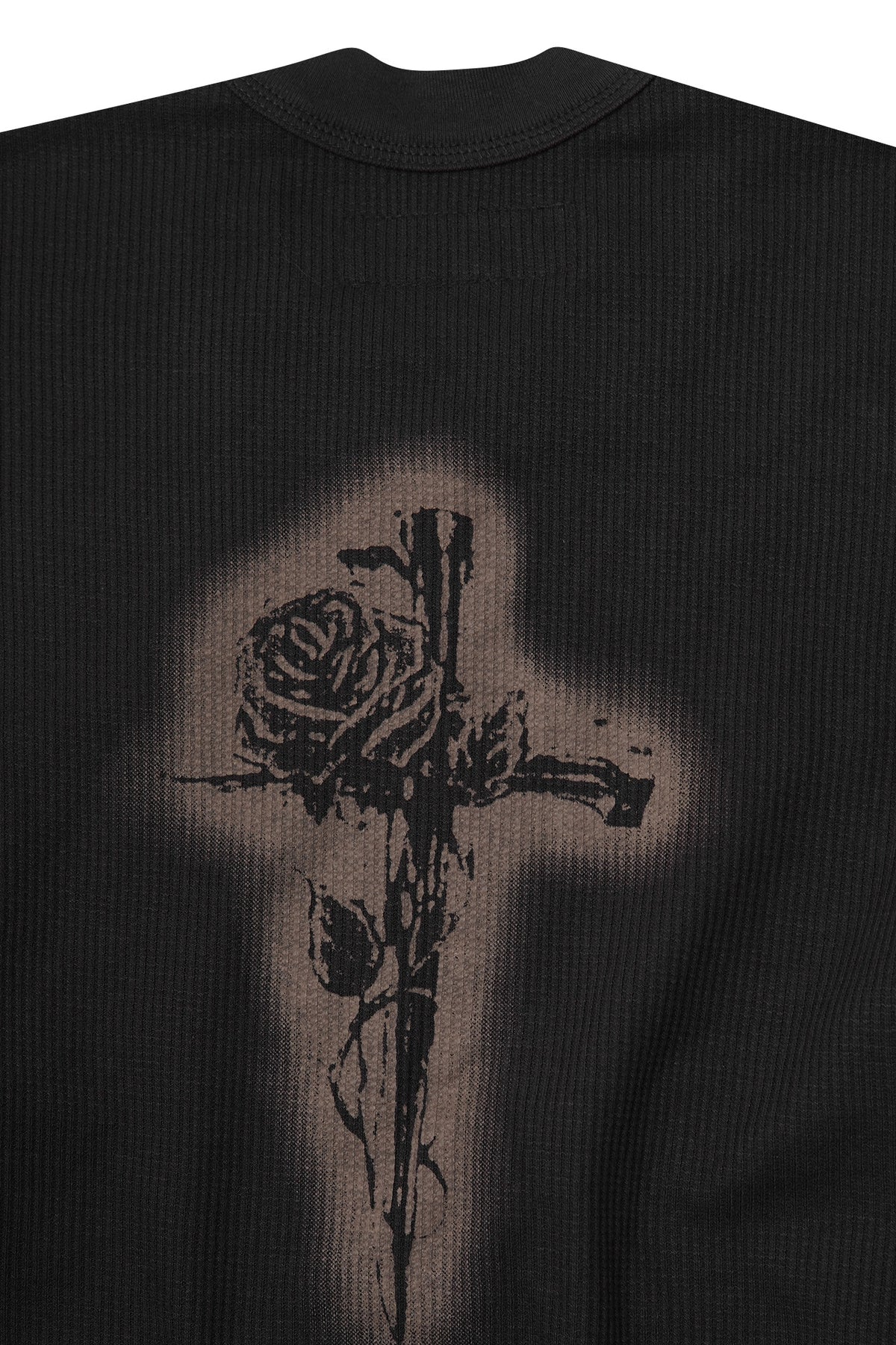 "CITY OF ANGELS" WAFFLE LONGSLEEVE TEE IN NIGHT OLIVE