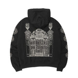 "MONARCH CROSS" HOODIE IN CAVIAR