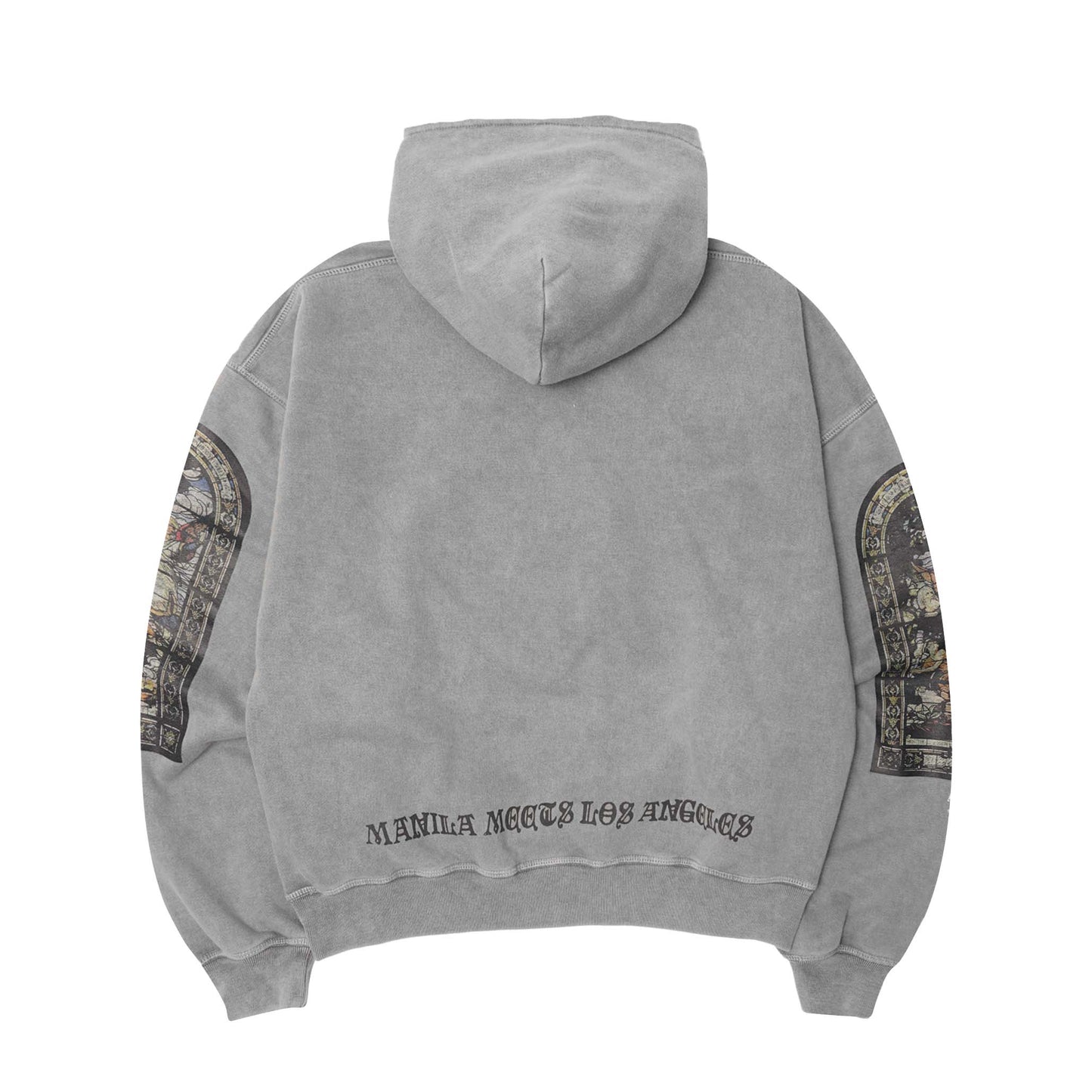 "LAST SUPPER" HOODIE IN CEMENT