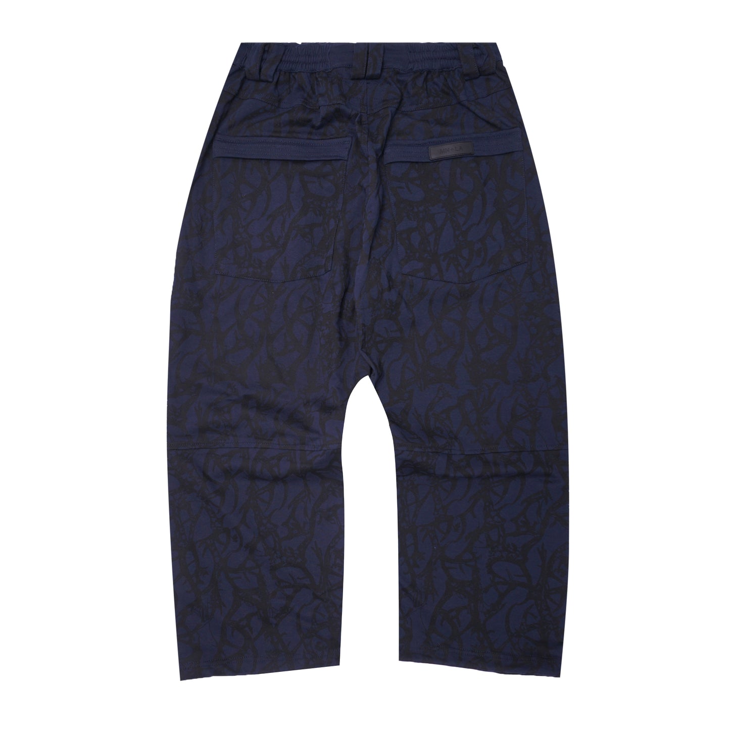 "VINES AND THORNS" OVERPOCKET PHAT PANTS IN NAVY
