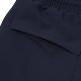 PLEATED CROPPED PANTS IN NAVY