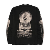 "THE ENLIGHTENED ONE" LONGSLEEVE TEE IN CAVIAR