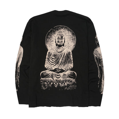 "THE ENLIGHTENED ONE" LONGSLEEVE TEE IN CAVIAR