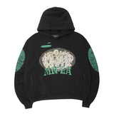 "ECHOES OF HEAVEN" HOODIE IN CAVIAR