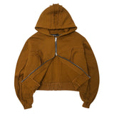 CROSS FORGED ZIP HOODIE IN RUST