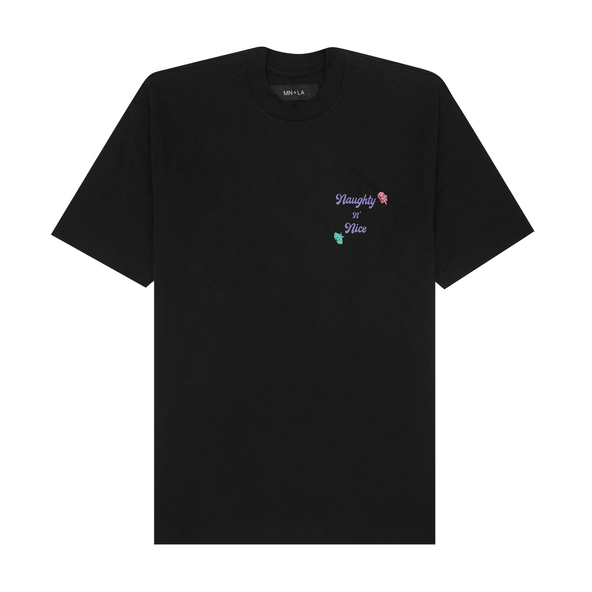 NAUGHTY N' NICE "WILD, SEXY N' FREE" TEE IN ANTHRACITE