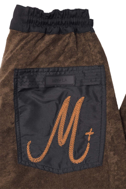 M+ TOWEL BOOTCUT PANTS IN WOOD