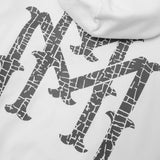 "THORN M'$" HOODIE IN WHITE