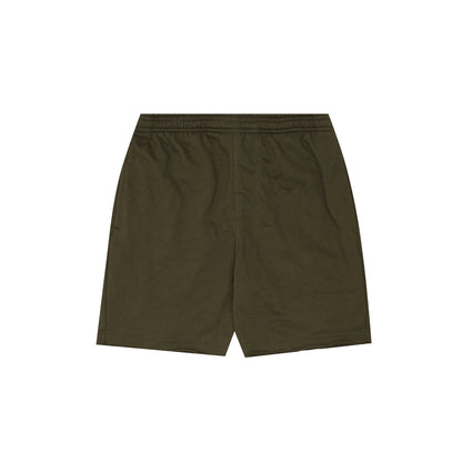 FRENCH TERRY RAW FINISH SWEATSHORTS IN OLIVE