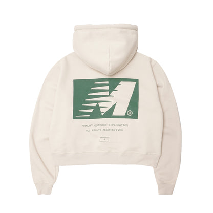 "OUTDOOR EXPLORATION" HOODIE IN OAT