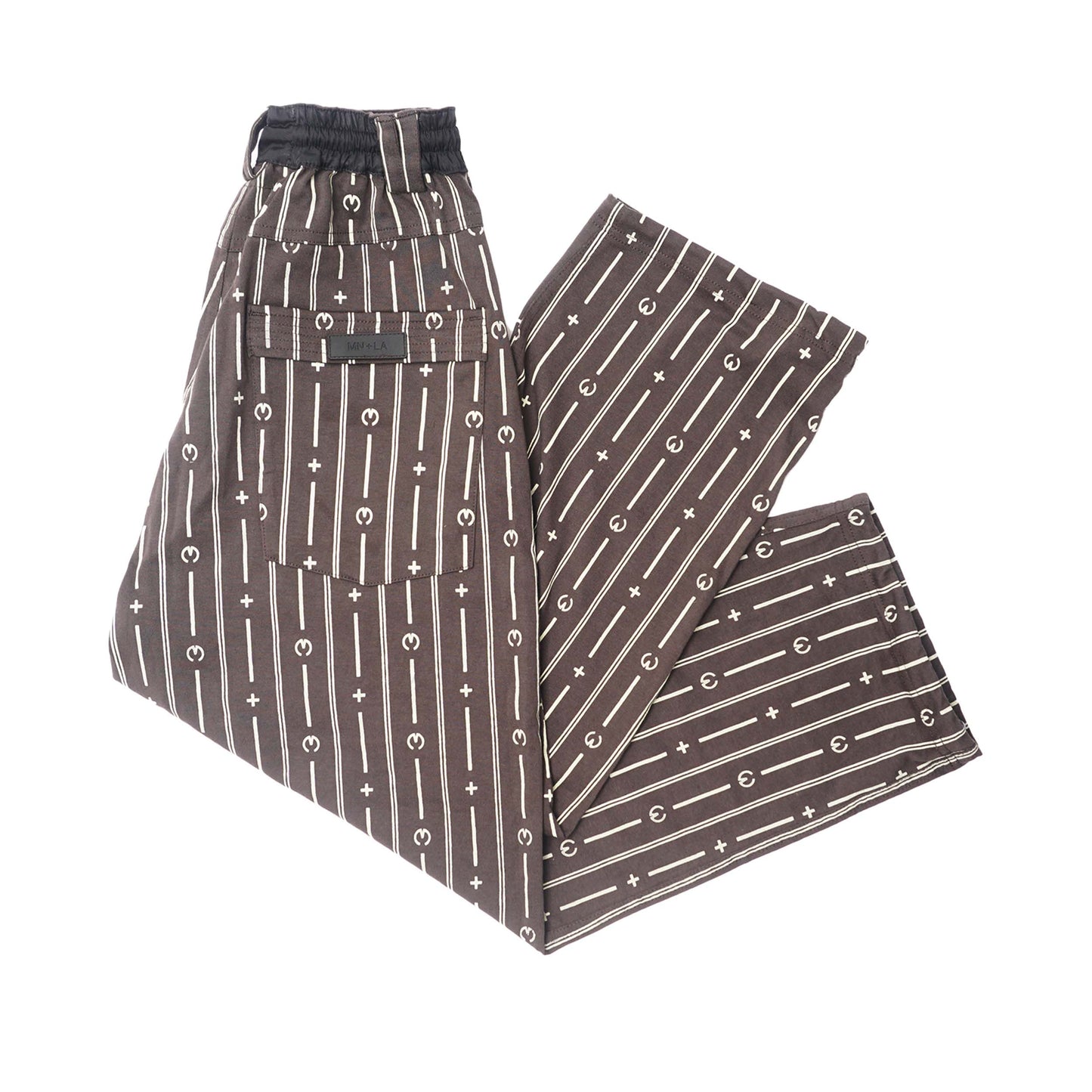 M+ PINSTRIPED OVERPOCKET PHAT PANTS IN CHARCOAL GREY