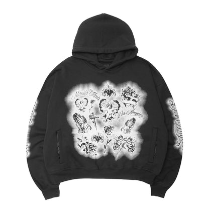 "CITY OF ANGELS" HOODIE IN ANTHRACITE