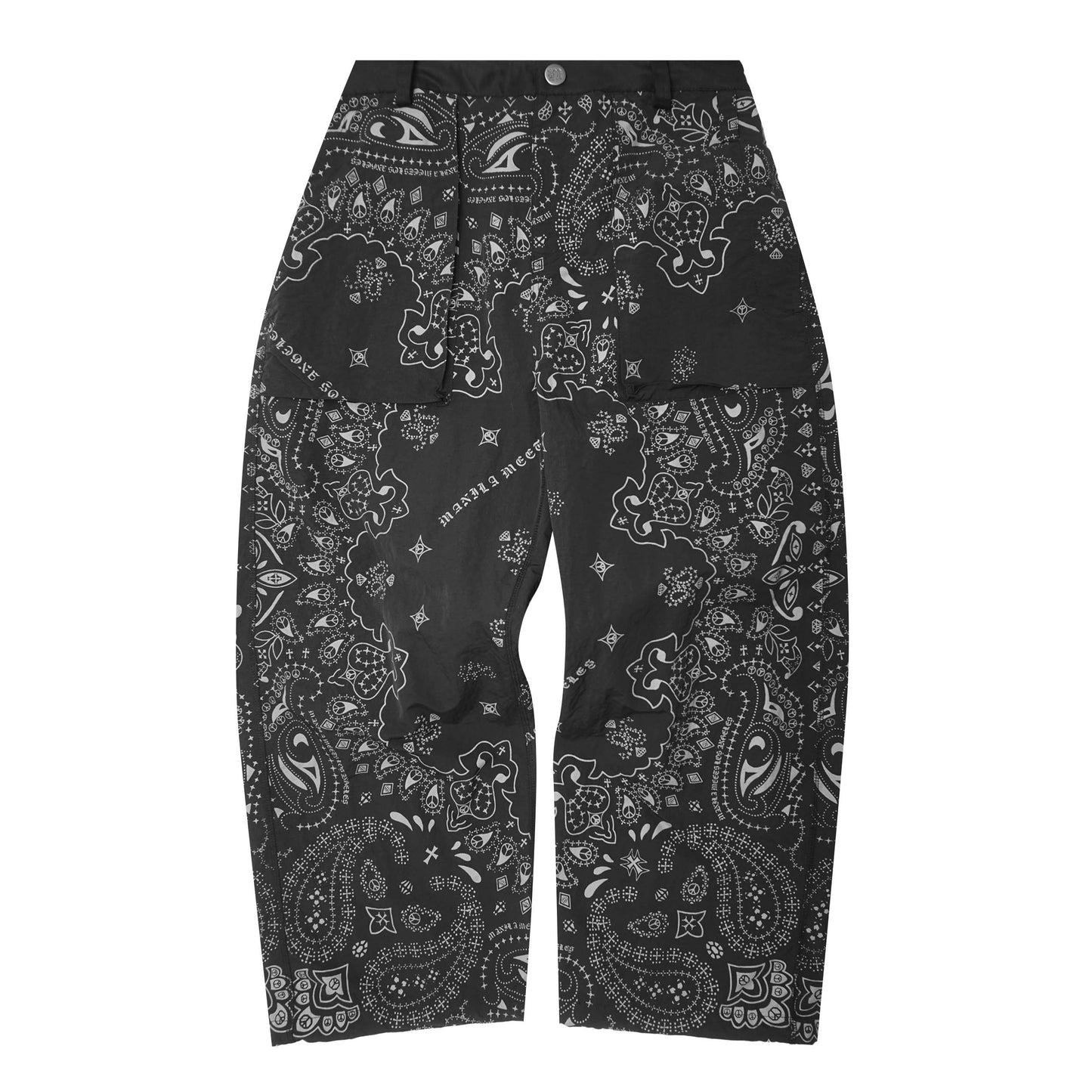 "PEACE PAISLEY" PHAT PANTS IN ANTHRACITE