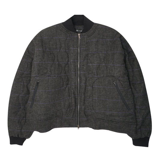 "THAI" BOMBER JACKET IN PIGEON PLAID/SAFFRON