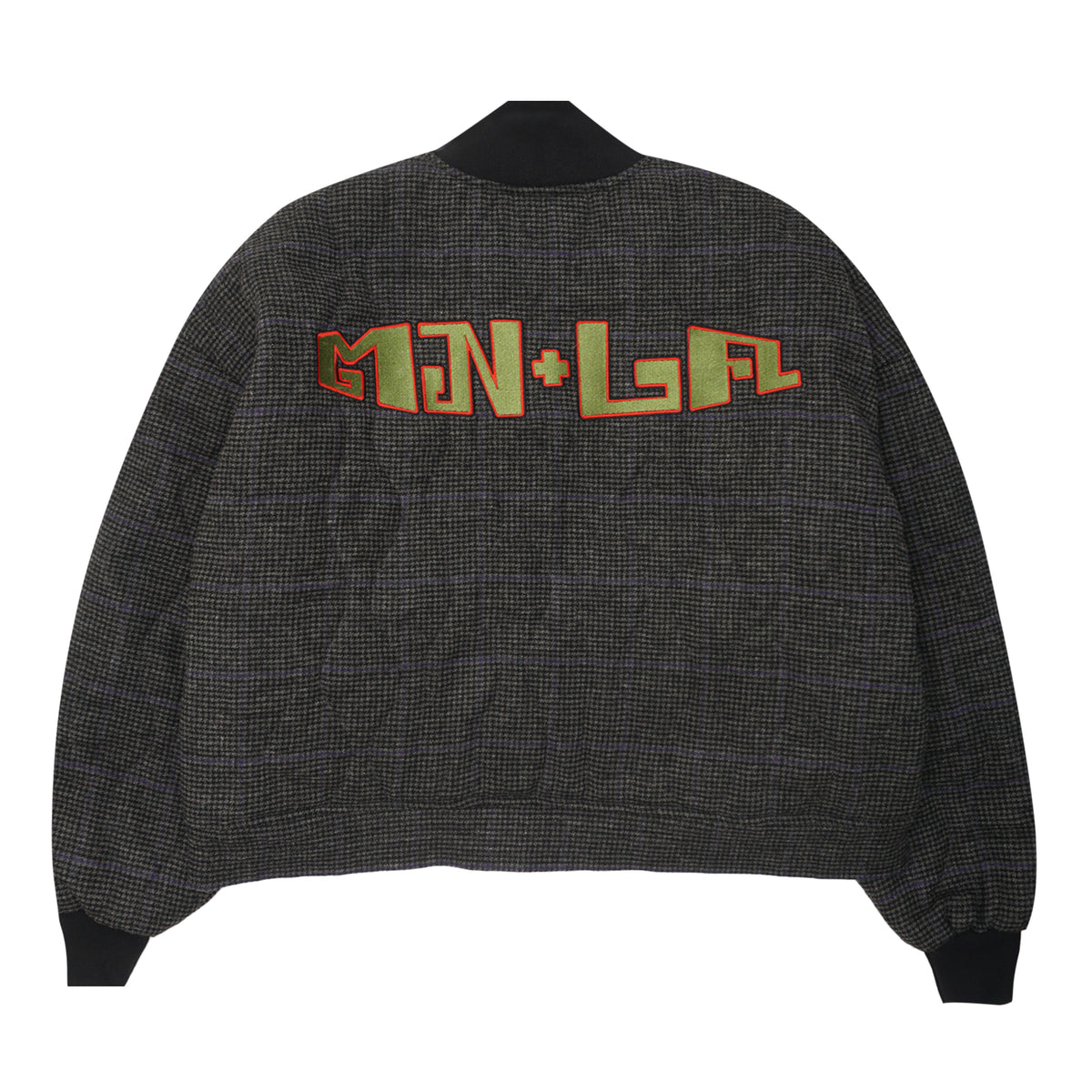 "THAI" BOMBER JACKET IN PIGEON PLAID/CITRON