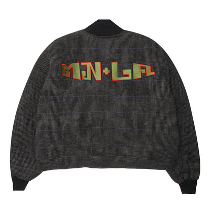 "THAI" BOMBER JACKET IN PIGEON PLAID/CITRON