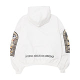 "LAST SUPPER" HOODIE IN WHITE
