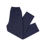 PLEATED CROPPED PANTS IN NAVY