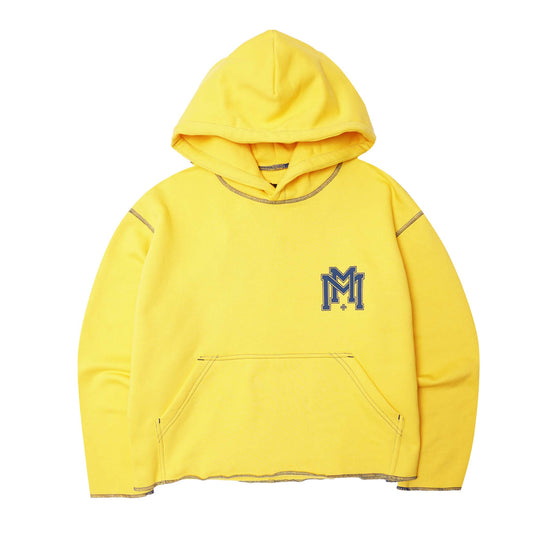 "M'$ UNIVERSITY V2" CUTOFF HOODIE IN CANARY YELLOW