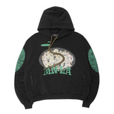 "ECHOES OF HEAVEN" HOODIE IN CAVIAR