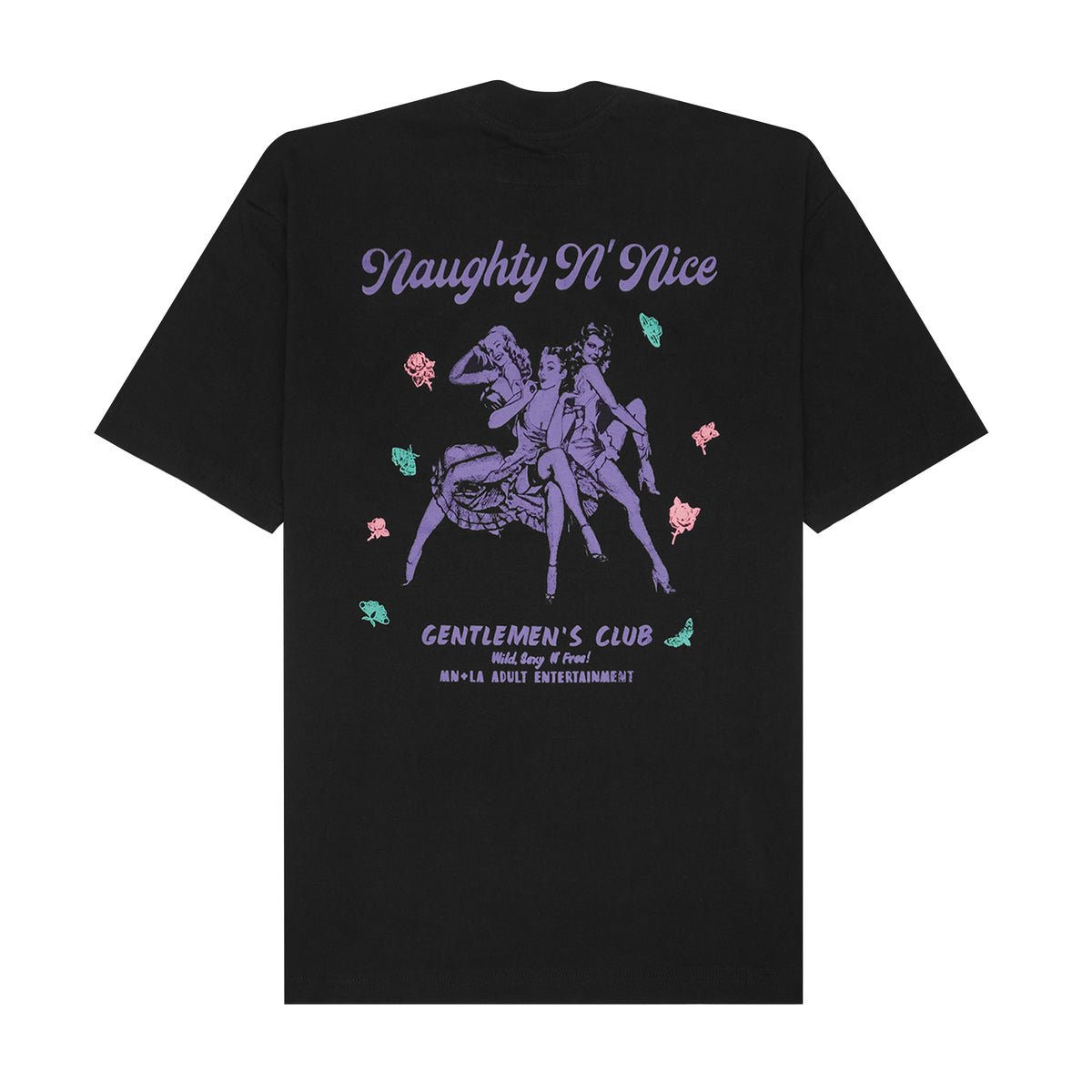 NAUGHTY N' NICE "WILD, SEXY N' FREE" TEE IN ANTHRACITE
