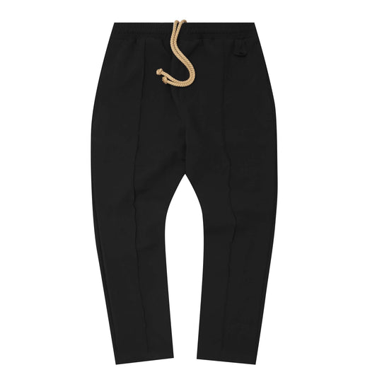 PLEATED CROPPED PANTS IN DUSK BLACK