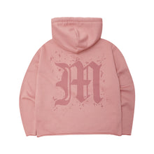 "M'$ SPECKS V2" CUTOFF HOODIE IN ROSE QUARTZ