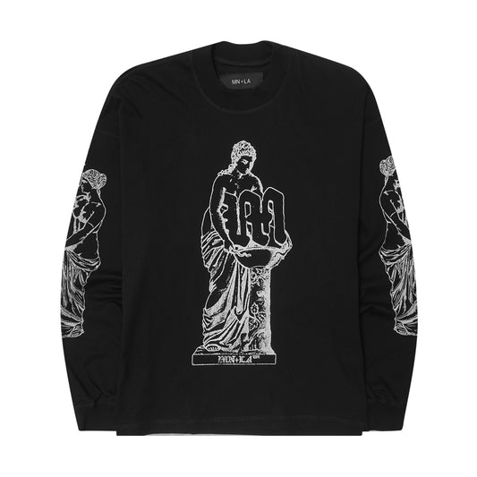 M'$ MOTHERLAND LONGSLEEVE TEE IN CAVIAR