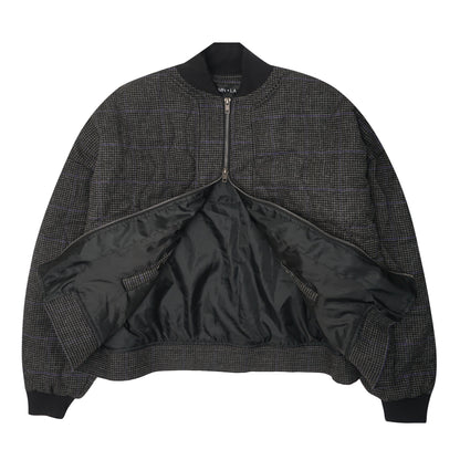 "THAI" BOMBER JACKET IN PIGEON PLAID/SAFFRON