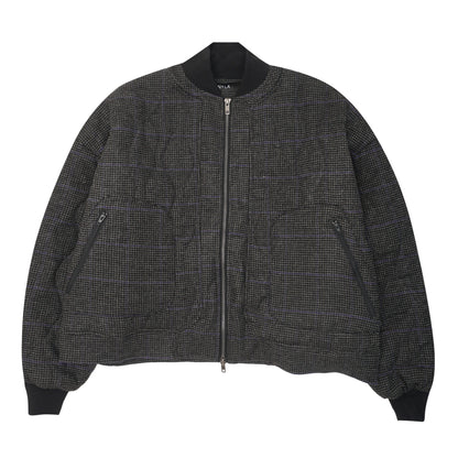 "THAI" BOMBER JACKET IN PIGEON PLAID/CITRON