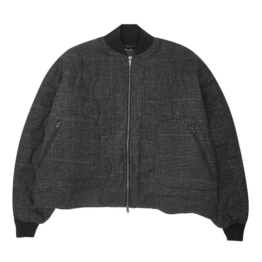 "THAI" BOMBER JACKET IN PIGEON PLAID/CITRON