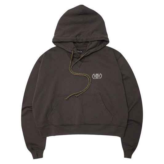 "TWIN M'$" HOODIE IN CHARCOAL GREY
