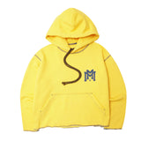 "M'$ UNIVERSITY V2" CUTOFF HOODIE IN CANARY YELLOW