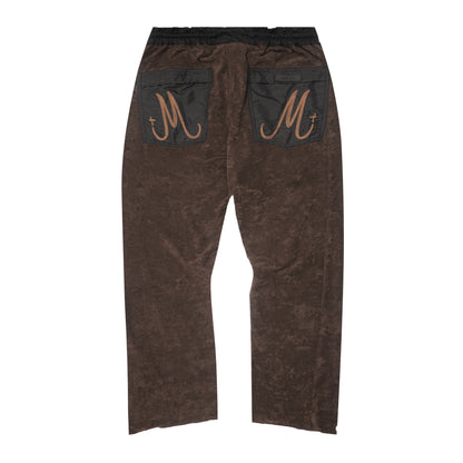 M+ TOWEL BOOTCUT PANTS IN WOOD