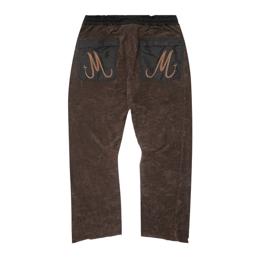 M+ TOWEL BOOTCUT PANTS IN WOOD