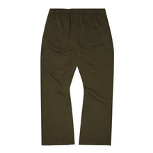 FRENCH TERRY RAW FINISH BOOTCUT PANTS IN OLIVE