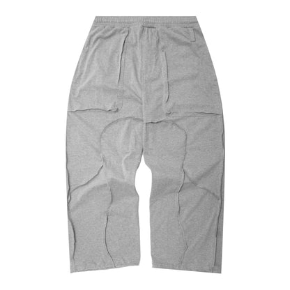VEINS FRENCH TERRY PANTS IN HEATHER GREY