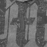M'$ PAISLEY PATCHWORK MILITIA HOODIE IN CEMENT