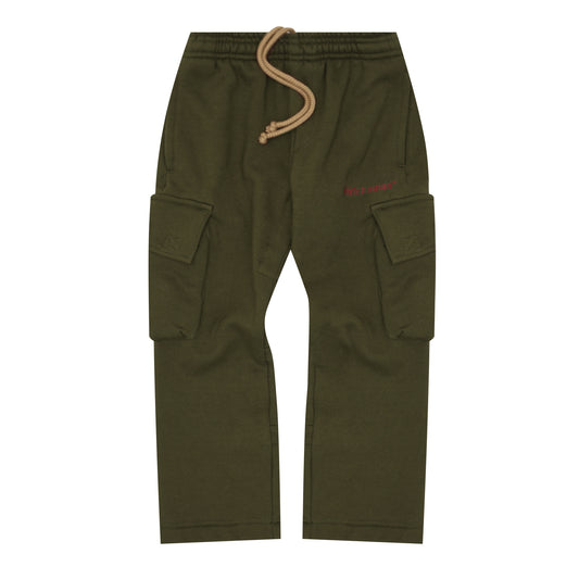 LITTLE HUMAN™ CARGO LOUNGE PANTS IN OLIVE