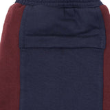 ROGUE SPLIT WIDE PANTS IN BURGUNDY/NAVY