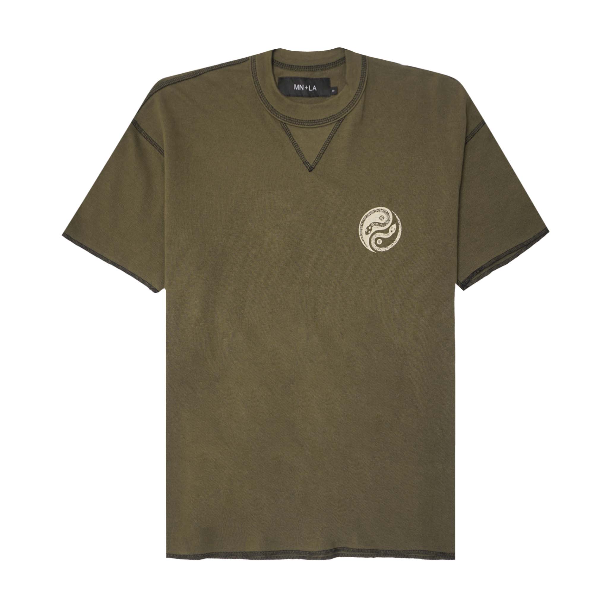 "YEAR OF THE SNAKE" WAFFLE TEE IN OLIVE