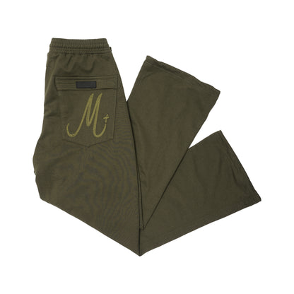 M+ BOOTCUT PANTS IN OLIVE