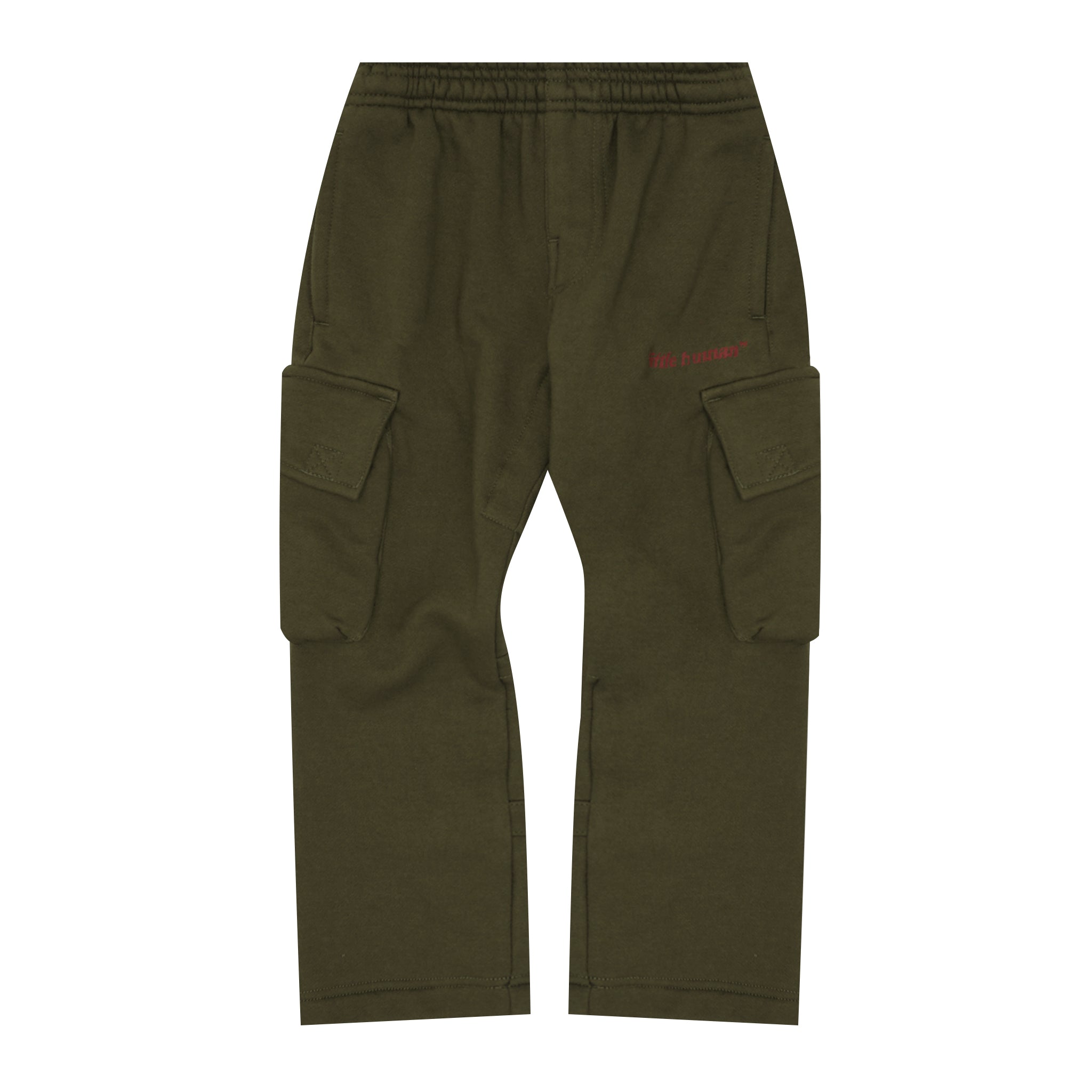 LITTLE HUMAN™ CARGO LOUNGE PANTS IN OLIVE – MN+LA