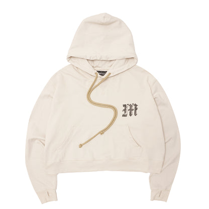 M'$ PAISLEY PATCHWORK MILITIA HOODIE IN OAT